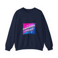 Drinking Vibes Crewneck Sweatshirt | Y2K cyber holo aesthetic, chrome text